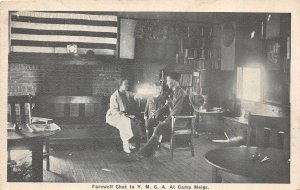J24/ Camp Meigs Ohio Postcard c1910 Interior Farewell Chat Woman Soldier 4