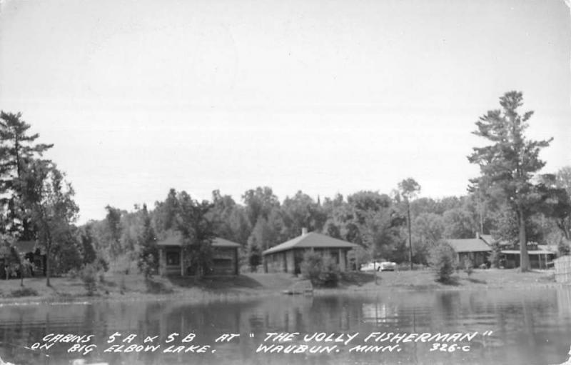 Waubun Minnesota Big Elbow Lake Real Photo Antique Postcard K24522