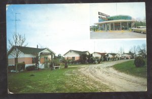 CLAXTON GEORGIA PALMS MOTEL RESTAURANT VINTAGE ADVERTISING POSTCARD