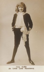 Cora Goffin as Little Lord Fauntleroy Real Photo Postcard