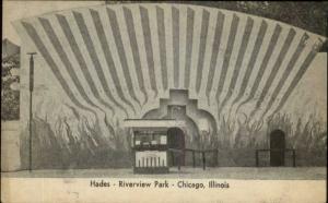 Chicago IL Hades - Riverview Park Postcard