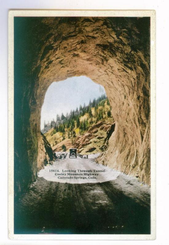 Looking Through Tunnel, Corley Mountain Highway Colorado unused PPC