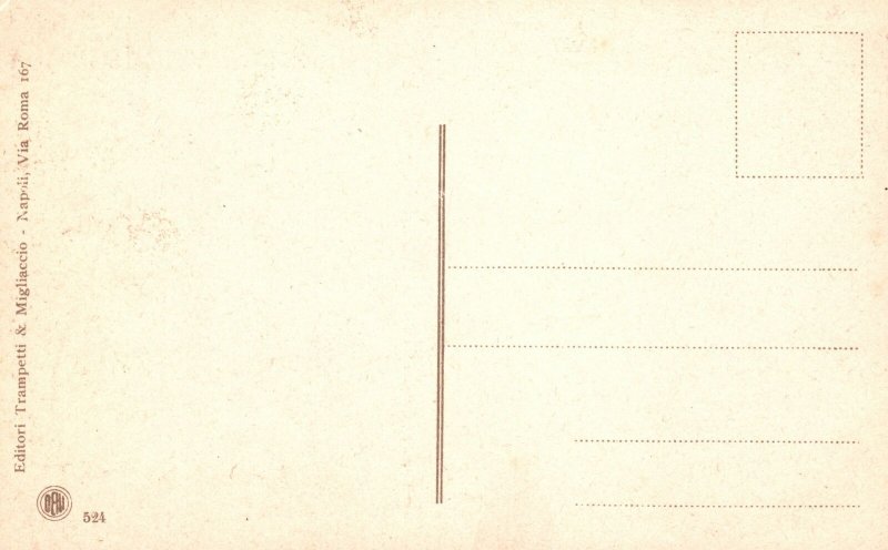 Vintage Postcard 1910's La Strada Krupp  Hairpin Turn Paved Footpath Capri Italy