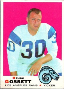 1969 Topps Football Bruce Gossett Los Angeles Rams sk5584