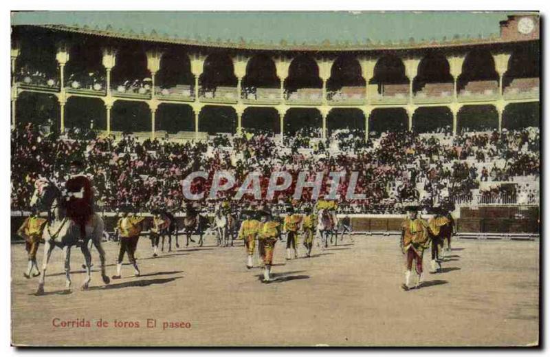 Vintage Postcard Bullfight Bullfight El paseoÂ 