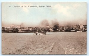 SEATTLE, WA Washington ~ Portion of the WATERFRONT ~ FERRY c1910s  Postcard