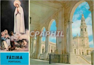 Modern Postcard Portugal Fatima Basilica and colonnades