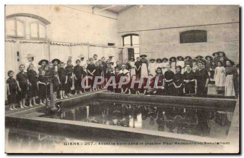 Giens Old Postcard Before bathing in the pool Paul Renouard in the sanatorium...
