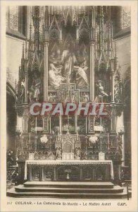 Old Postcard Colmar cathedral st martin the high altar