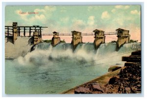 c1910 Scene of Gatun Spillway Panama Canal Unposted Antique Postcard 