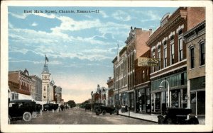 Chanute Kansas East Main Street Kress, Shops Hotel c1900-20s Vintage Postcard