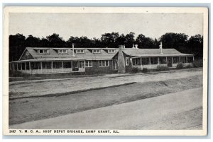 c1905 YMCA 161st Depot Brigade Camp Grant Army Illinois Vintage Antique Postcard