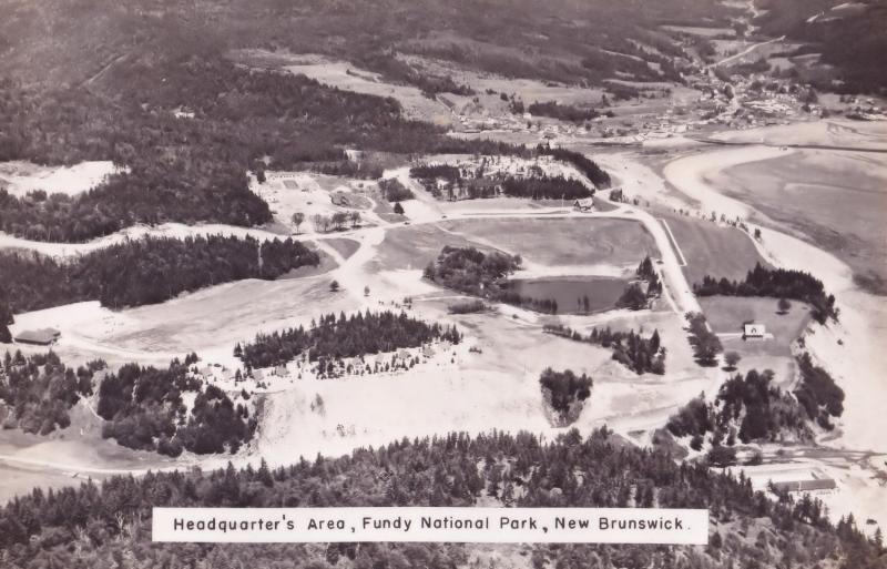 Fundy National Park New Brunswick Vintage Birds Eye Real Photo Canada Postcard