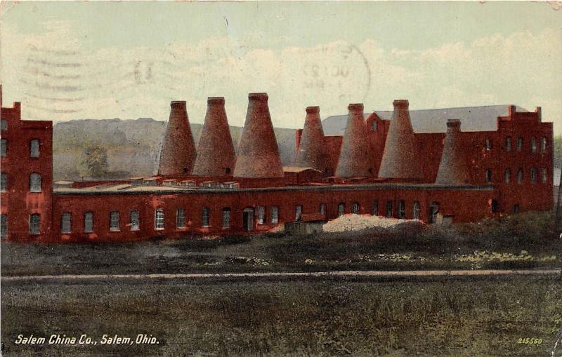 E70/ Salem Ohio Postcard Columbiana County 1911 Salem China Co Factory Pottery 5