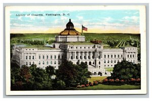 Vintage 1920's Postcard Panoramic View of the Library of Congress Washington DC