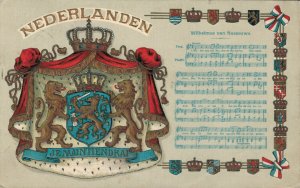 Netherlands Royalty Je Maintiendrai Wilhelmus van Nassouwe Anthem Embossed 06.90