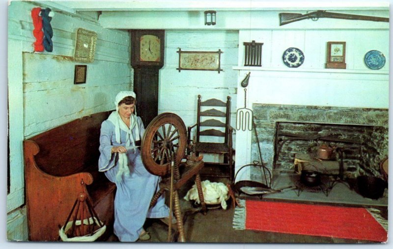 M-43161 Interior view of Scadding Pioneer Log Cabin Toronto Ontario Canada