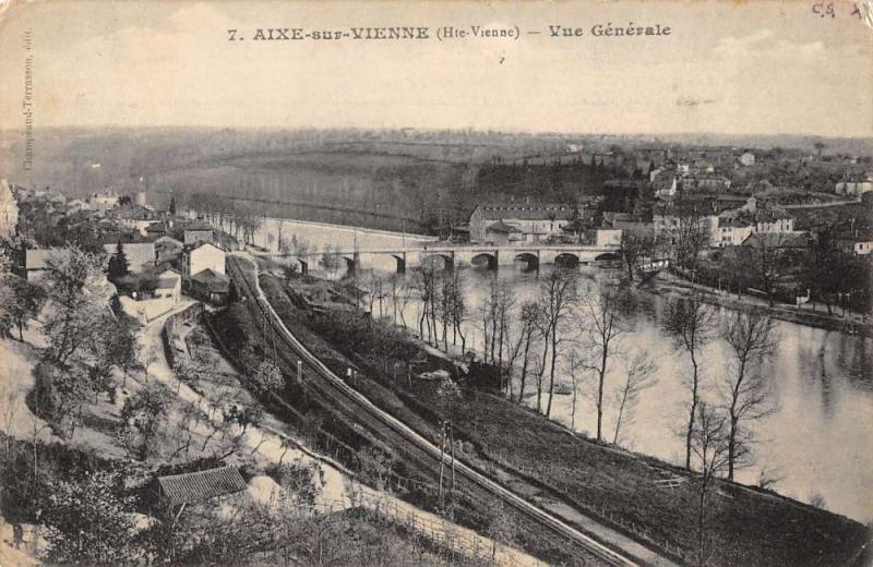 View of Vienne Train Tracks in France Antique Postcard L986
