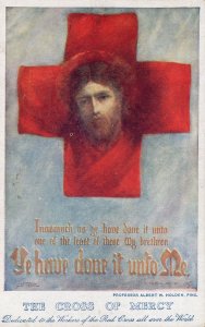 The Red Cross Of Mercy Tucks Nursing Nurse Old Flag Rare Postcard