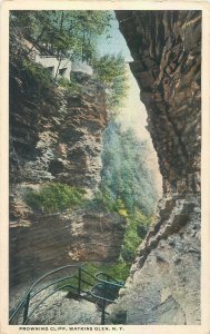United States Watkins Glen Frowning Cliff scenic postcard