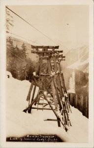 Premier Tramline looking toward Hyder AK Alaska Unused Real Photo Postcard G18