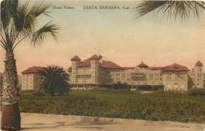 Postcard; Hotel Potter Santa Barbara CA Hand-Colored Albertype Unposted c1915