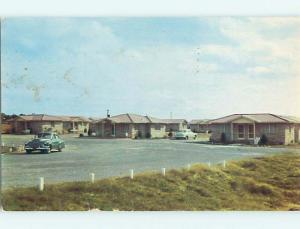 1950's OLD CARS & FLAGSTONE MOTOR COURT MOTEL Tallahassee Florida FL s9805