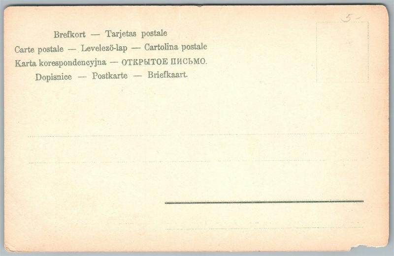 MULTIPLE BABIES GIRLS GROUP ANTIQUE UNDIVIDED POSTCARD