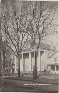 Ohio Real Photo RPPC Postcard McCONNELSVILLE Malta '08 MORGAN COUNTY COURT HOUSE