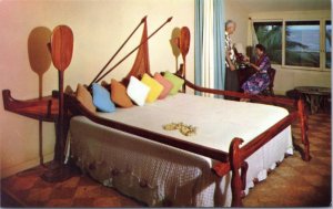 Postcard Hawaii Kauai Coco Palms Hotel -  Wailua Kai Wing Outrigger Bed