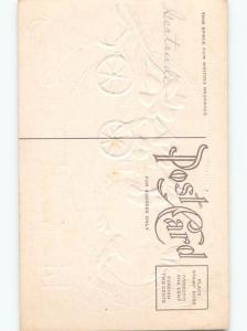 Divided-Back EASTER BUNNY RABBIT SCENE Cute Postcard AA1151