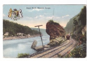 Giant Rock, Niagara Gorge, Niagara River,  Antique F.H. Leslie Postcard