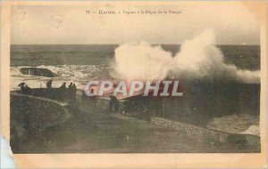 Old Postcard Biarritz Waves in the Dam of the Virgin