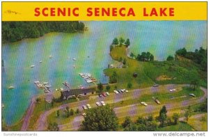 Ohio Seneca Lake and Boat Dock Aerial View