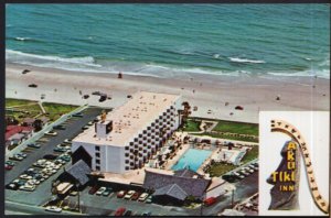 Florida DAYTONA BEACH SHORE Aerial Aku Tiki Inn 2225 S Atlantic Ave. - Chrome