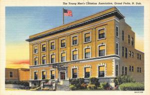 GRAND FORKS, ND North Dakota   YMCA BUILDING    c1940's Curteich Linen Postcard