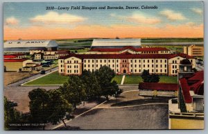 Postcard Denver CO c1941 Lowry Field Hangars & Barracks US Army Air Force