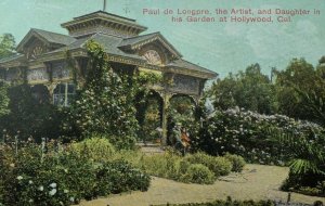 C.1905-10 Paul de Longpre Artist Daughter Hollywood, CA Vintage Postcard P88