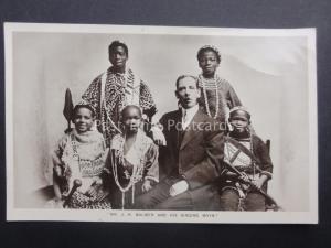 African Song Lectures, Portrait of Mr J. H. Balmer and his Singing Boys c1910 RP 