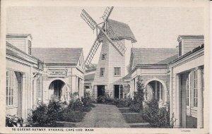 Hyannis MA, CAPE COD, Queen's Buyway, Shopping, Windmill, Store 1928 Roadside