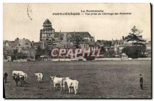 Old Postcard Normandy Bridge L & # 39Eveque shooting the & # 39herbage of Hun...