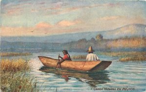 Mexico Native American Tuck Oilette boat  #9628 C-1910 Postcard 22-8068