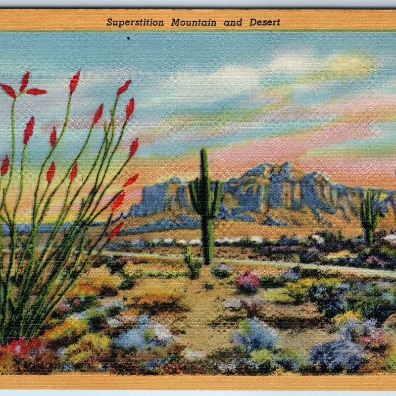 1936 Nr Apache Junction, AZ Superstition Mountain Desert Indian Navajo PC A253