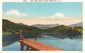 Vintage Postcard 1930's Lake Eden Near Black Mountain N.C. North Carolina