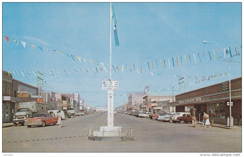 Mile Zero of The Alaska Hwy,  Dawson Creek,  B.C.,  Canada,  40-60s