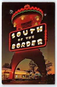 1960s SOUTH CAROLINA SC-NC BORDER PEDRO'S SOUTH OF THE BORDER I95 POSTCARD P2901