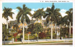 Royal Palm Hotel Fort Myers Florida 1920s postcard