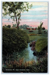 c1910 Upper Stroudwater River Westbrook Maine ME Antique Unposted Postcard 