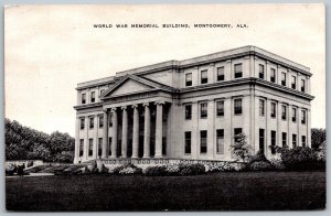 Montgomery Alabama 1940s Postcard World War Memorial Building