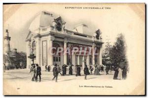 Old Postcard Paris 1900 World Expo Tobacco Manufactures